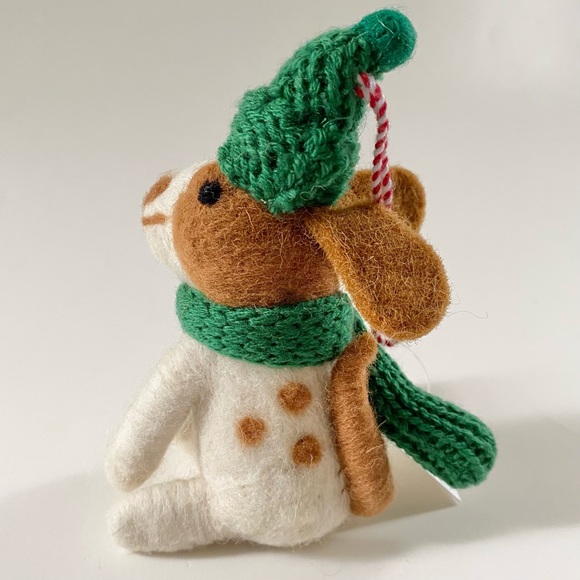 NWT Felted Dog Holiday Ornament J. Crew Factory - Picture 2 of 12